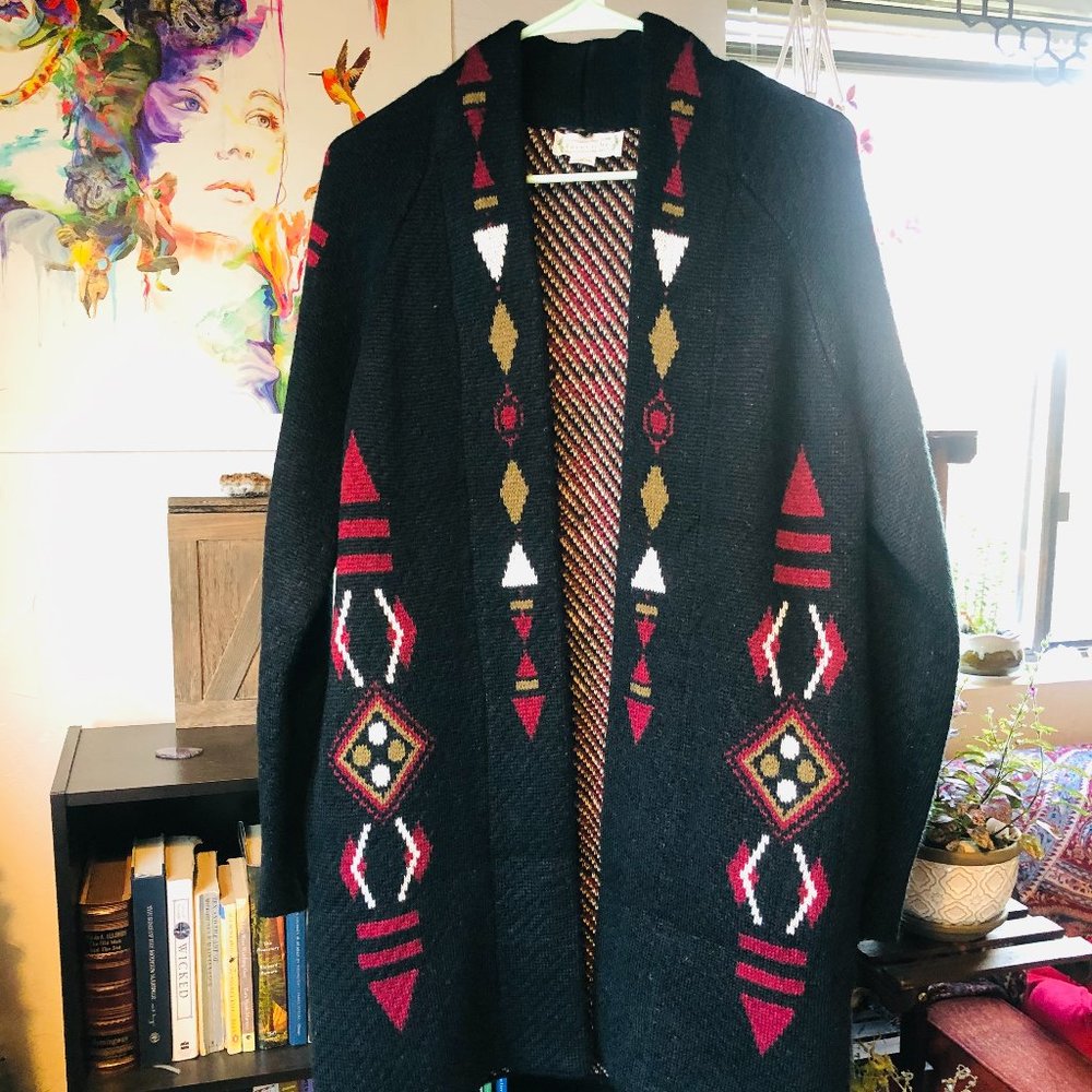 Thick Long Geo Cardigan (M)